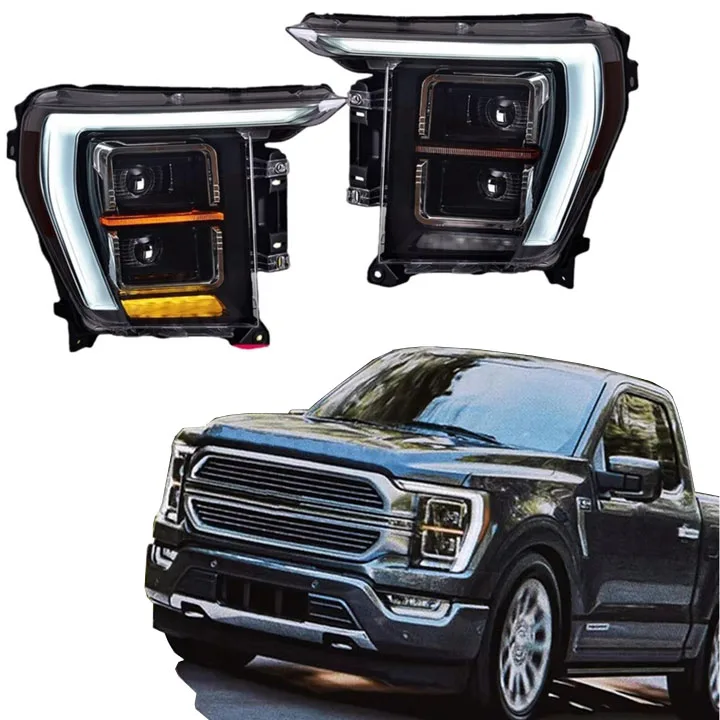 

Head Light Assembly for Raptor F150 2021 2023 Headlights US Version Front Lights Upgrade 2 Lens Led Headlamps