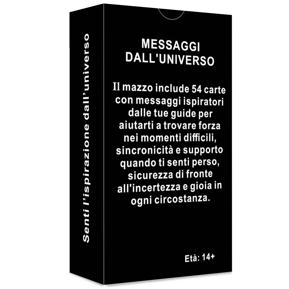 Carte dei tarocchi italiani, messaggio dell'universo Carte Oracle, 54 mazzi con parole chiave, carte Oracle italiane