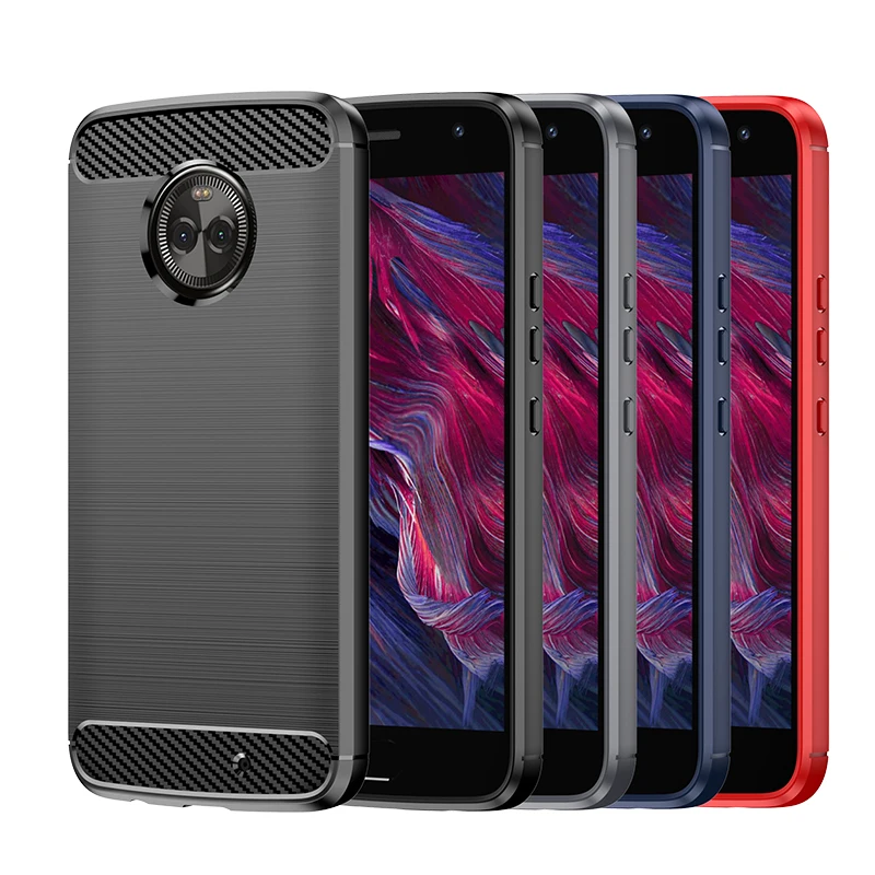 Shockproof Matte Case For Moto X4 Soft Phone Cover Silicone Brushed Cases For moto x4 Carbon Fiber Case