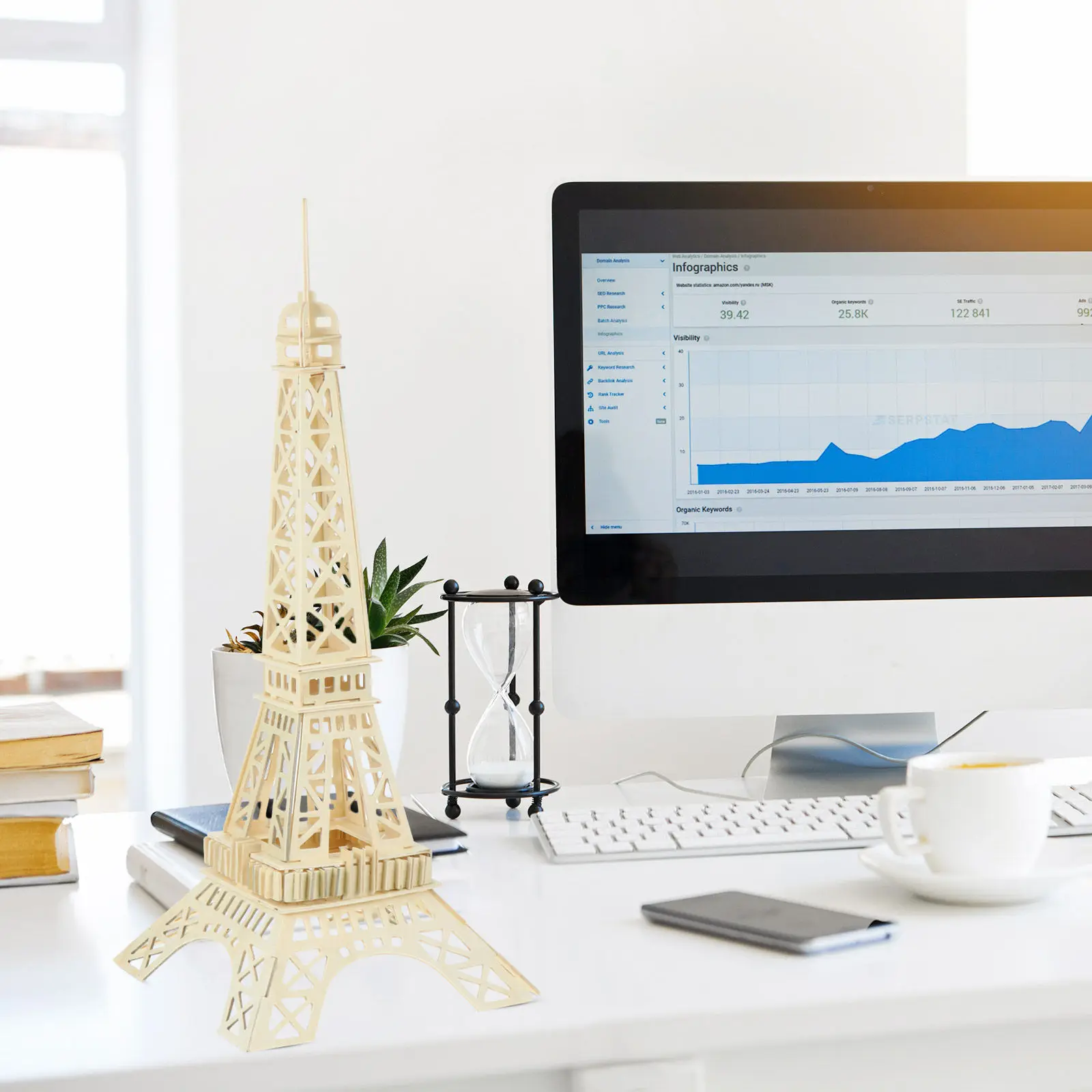 

1Set 3D Wooden Eiffel Tower Puzzle DIY Assembly Educational Creativity Exercise Imagination Enhancing Self-Assembling Jigsaw