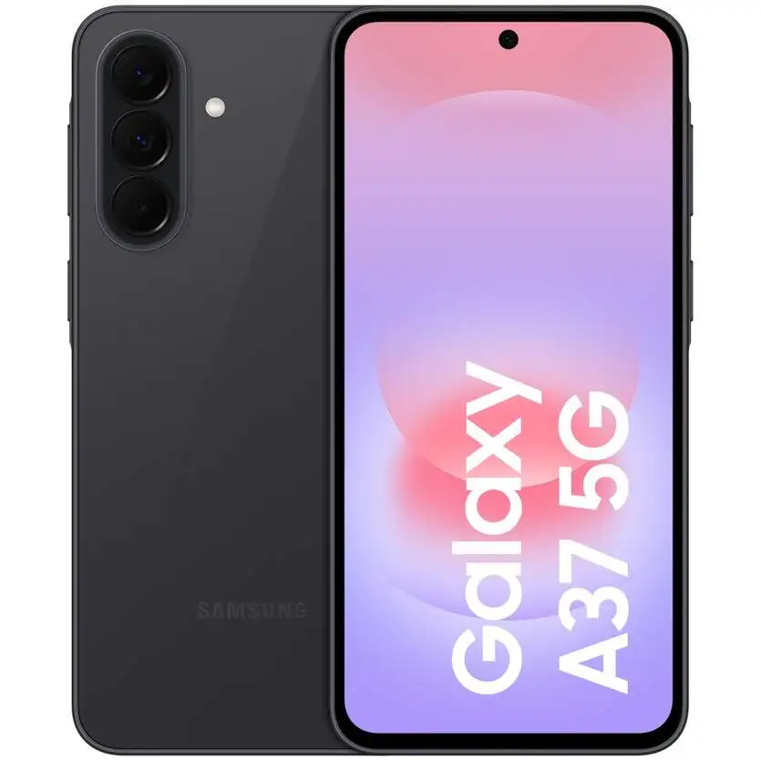 Samsung Galaxy A37 5G, 256GB, 8GB di RAM, batteria da 5000 mAh con ricarica da 45 W. Include funzioni AI, resistenza IP68 e viene fornito con Android 