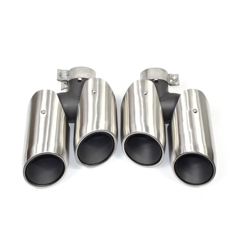 Sypes S Type Exhaust 2014-2018 Silver Black Macan Muffler Tip For Porsche Petrol Car original Exhaust Pipe changed four tip