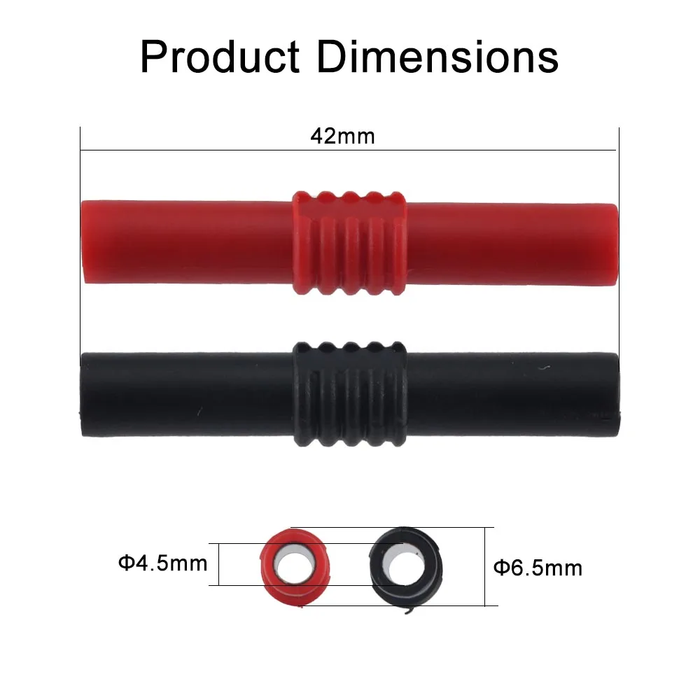 ProfessionalElectrical Testing Work Tool 1pc 4mm Female to Female Jack Socket Insulated Connector Adapter Coupler Extension