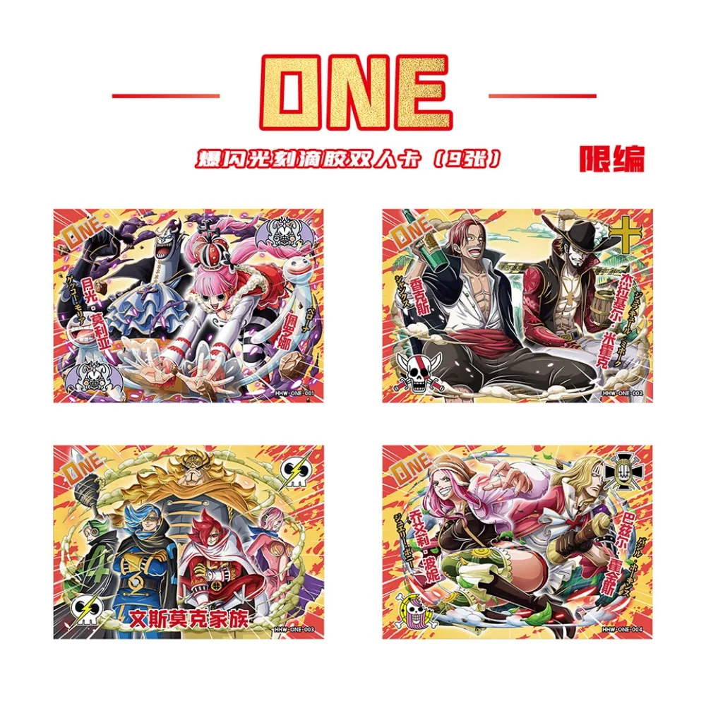 Genuine One Piece Cards Collection for Children Treasure Hunting Exquisite Checkered Hot Stamping CP Cards Toys Festival Gifts