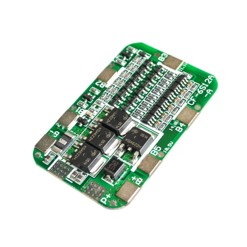 BMS PCB 6S 15a 24V Protection Card for Lithium Li-ion Battery Cell Module 18650 Pack of 6