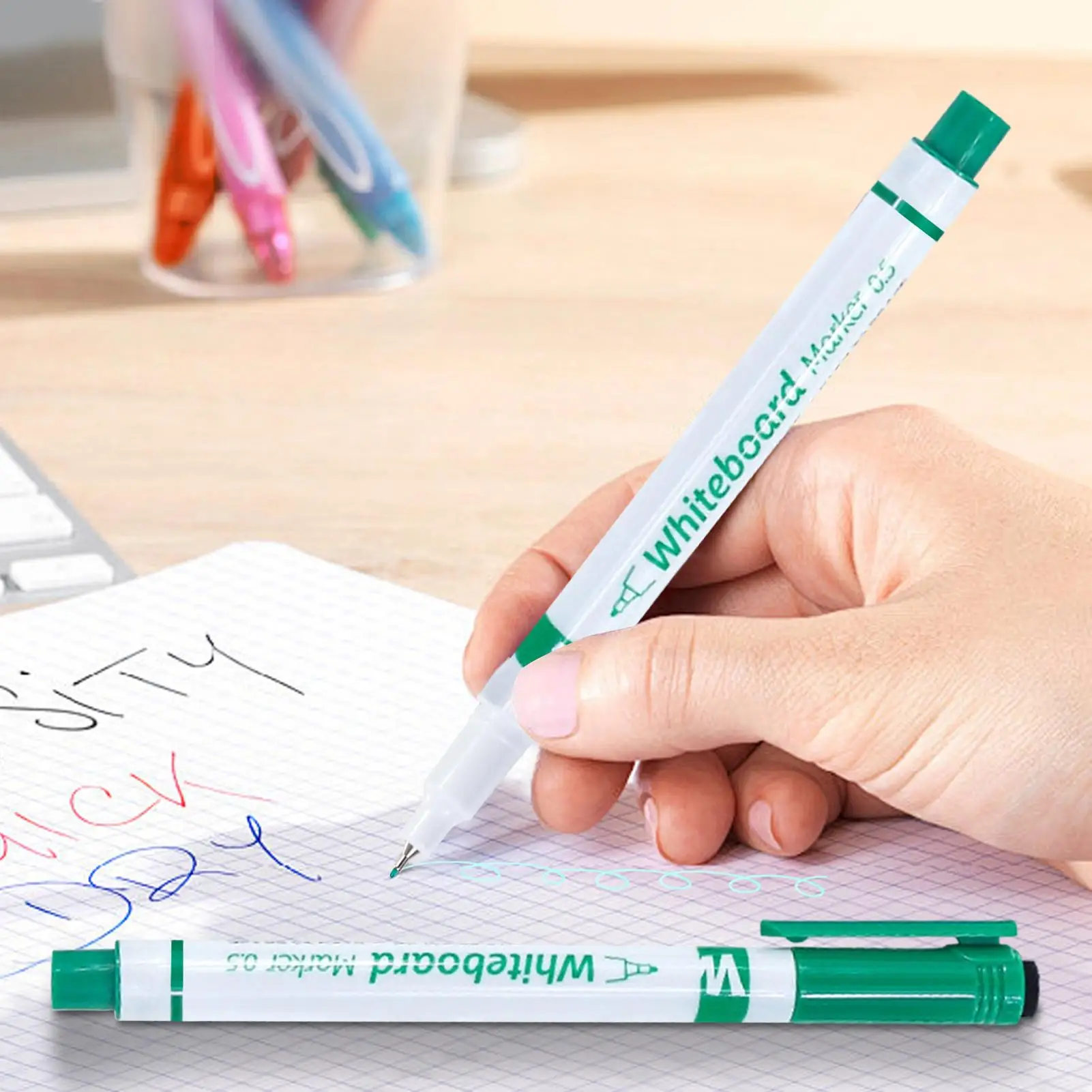 

Fine Tip Dry Erase Markers 10 Pieces School Pen With Eraser 0.5mm Fine Tip Marker Set For Teacher Classroom Whiteboard Calendar