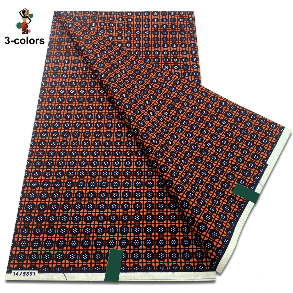 Veritable Wax Guaranteed Real Wax Print Fabric Dutch Loincloth African Fabric 100% Cotton 6 Yards