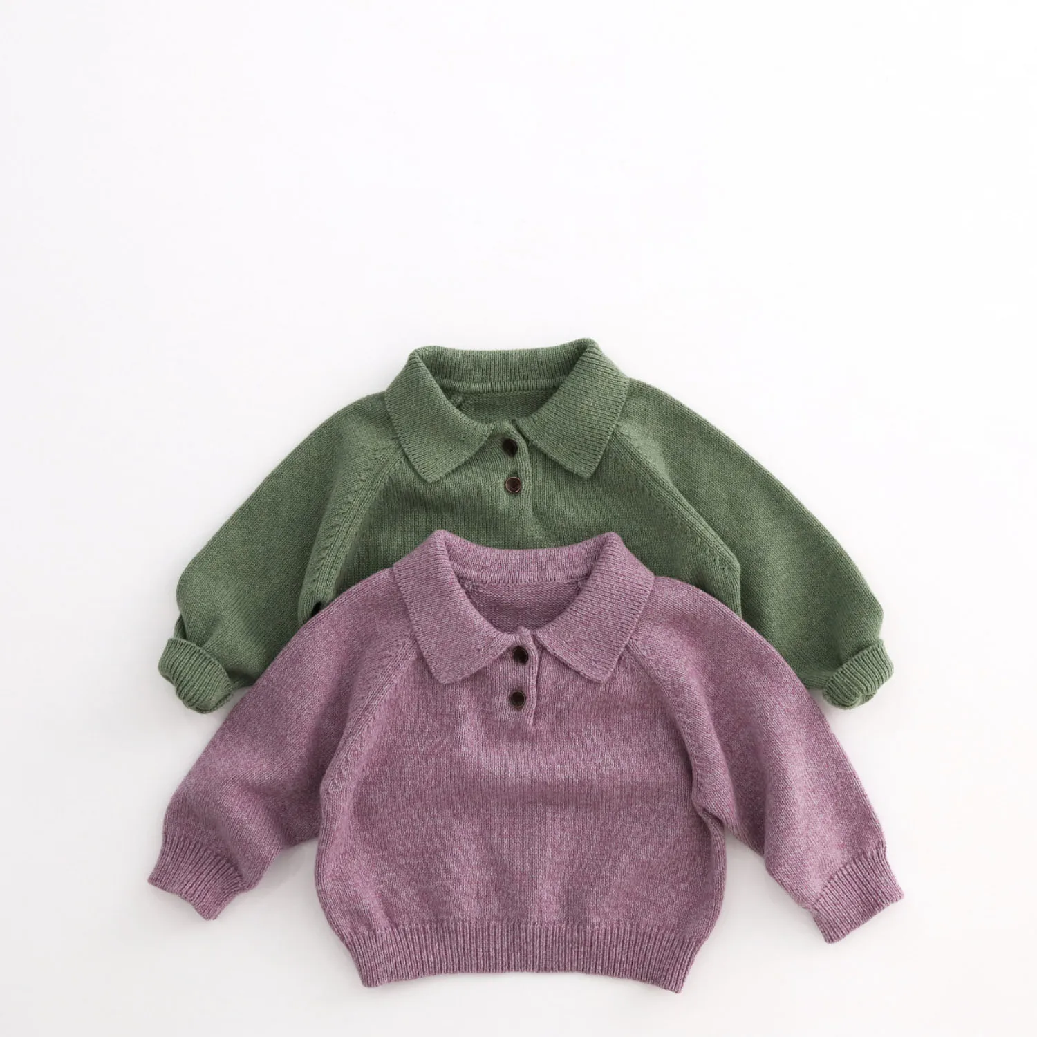 MILANCEL 1-7 Jahre Kinderpullover mit Umlegekragen, warme Strickkleidung für Mädchen, Baumwollpullover für Jungen, Strickkleidung für Mädchen. – Detail 4