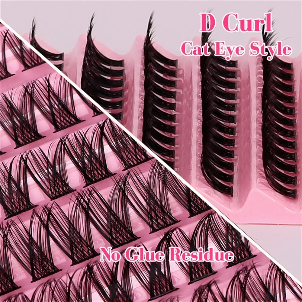 Ciglia Extension Cluster Lashes Individual Full Volume Lashes Natural Look 8-16MM fai da te ciglia finte visone D Curl 120 Pcs Fake