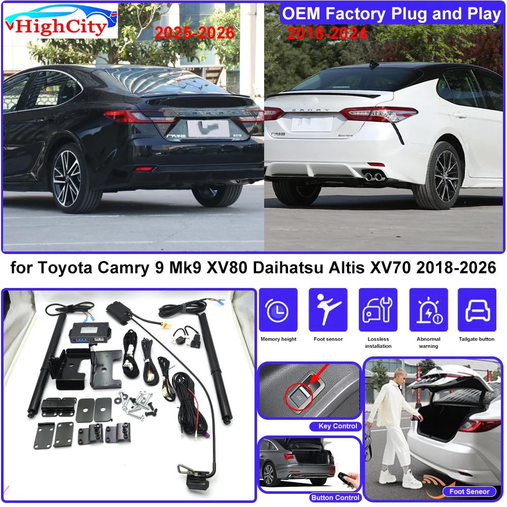 for Toyota Camry 9 Mk9 XV80 Daihatsu Altis XV70 OEM Lifting Kit Trunk Electric Tail Gate Lift Powered Tailgate Liftgate Smart