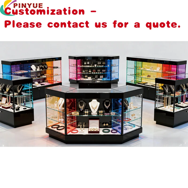 

на заказ. Высококачественная роскошная акриловая витрина для ювелирных изделий. Ювелирный магазин. Дизайн интерьера. Бутик. Красочная акриловая витрина.