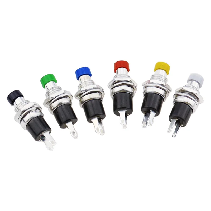 10pcs/ PBS-110 Mini Momentary Push Button Switch for Model Railway Hobby 7mm Pack on-off 1NO 1NC