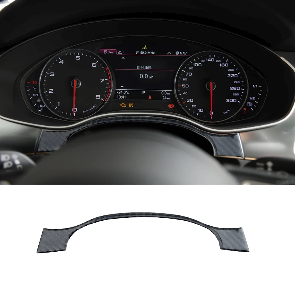 Car Center Console Dashboard Decor Carbon Fiber Sticker Interior Auto Accessories For Audi A6 C7 Allroad A7 Sportback 2012-2018