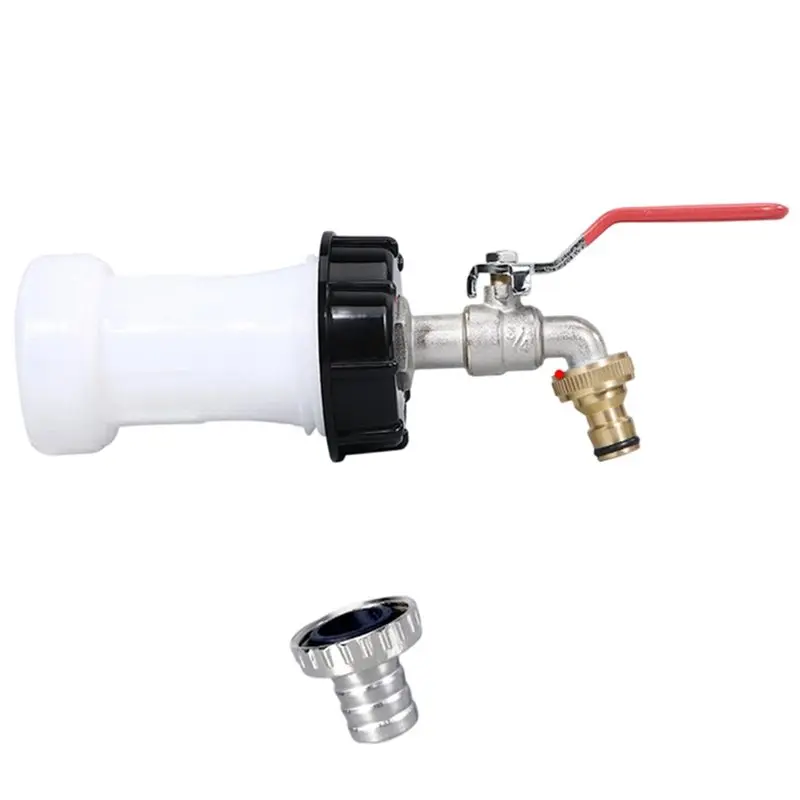 

Адаптер IBC S60, набор разъемов для воды, садовая пластиковая удлинительная крышка, кран из цинкового сплава, резервуар для воды