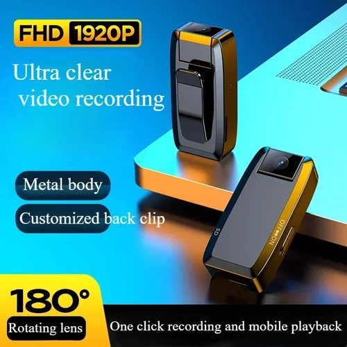 Imagen 2 del producto Mini cámara corporal HD 1920P, grabadora de vídeo Digital pequeña portátil, videocámara en miniatura de policía, cámara de acción mini dv