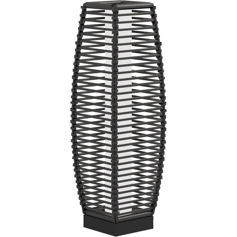 

Садовый фонарь из ротанга, уличное светодиодное освещение для подъездной дорожки, веранды, двора и внутреннего дворика, серый цвет