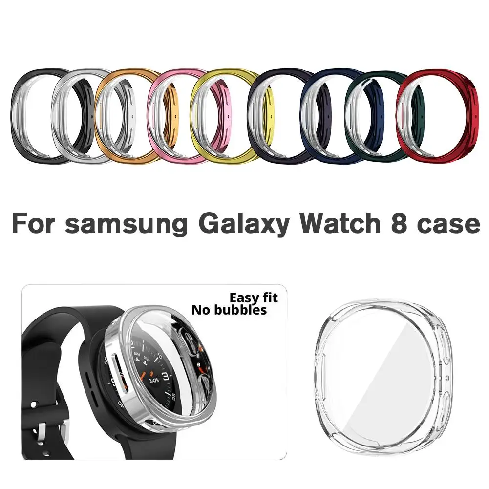 40mm / 44mm Screen Protector Case for Samsung Galaxy Watch 8 Soft TPU Face Cover All-Around Protective Bumper Accessories I3F5