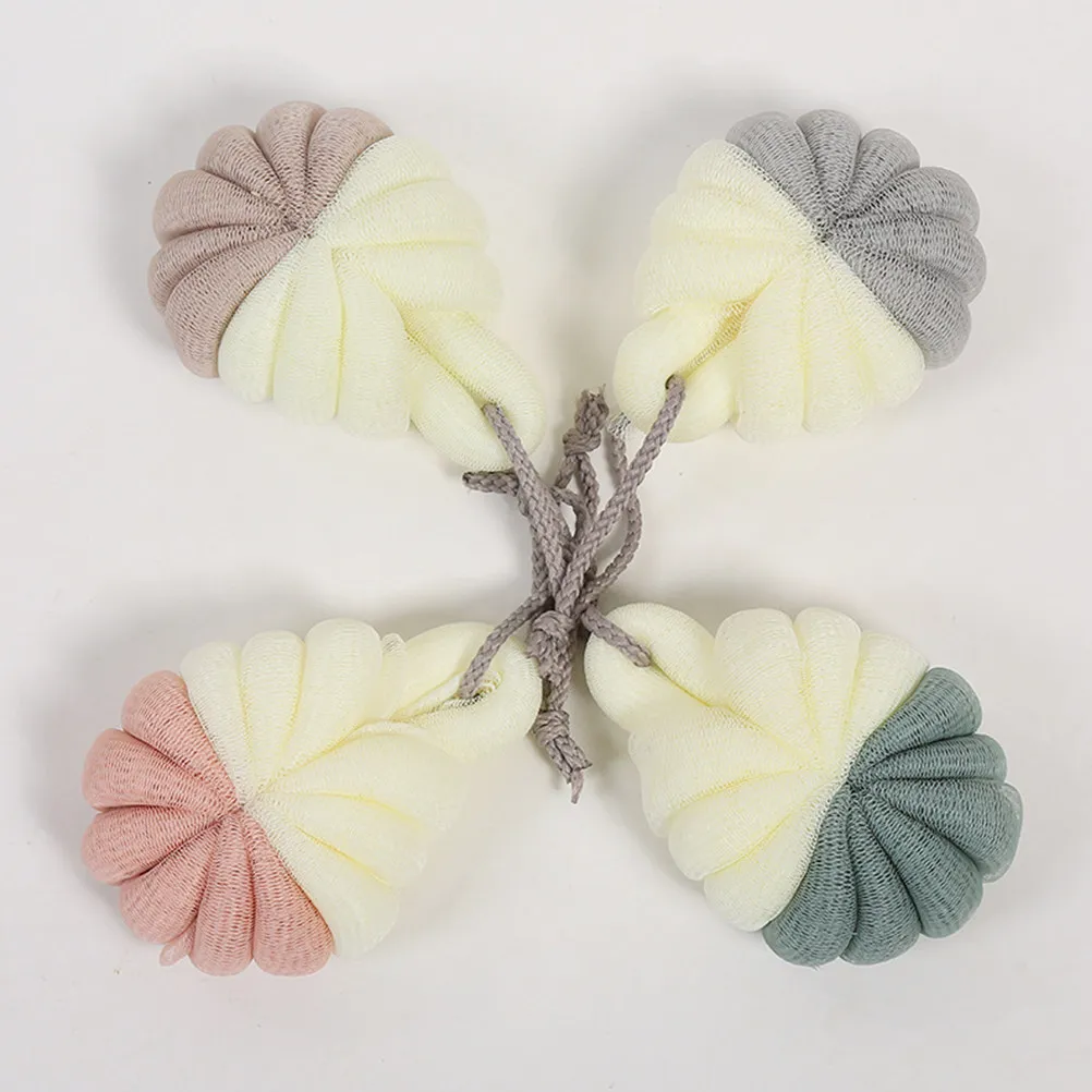 

Премиальная мягкая мочалка-шар для душа, сетчатая отшелушивающая губка для тела, пенообразователь с веревкой для подвешивания для дома