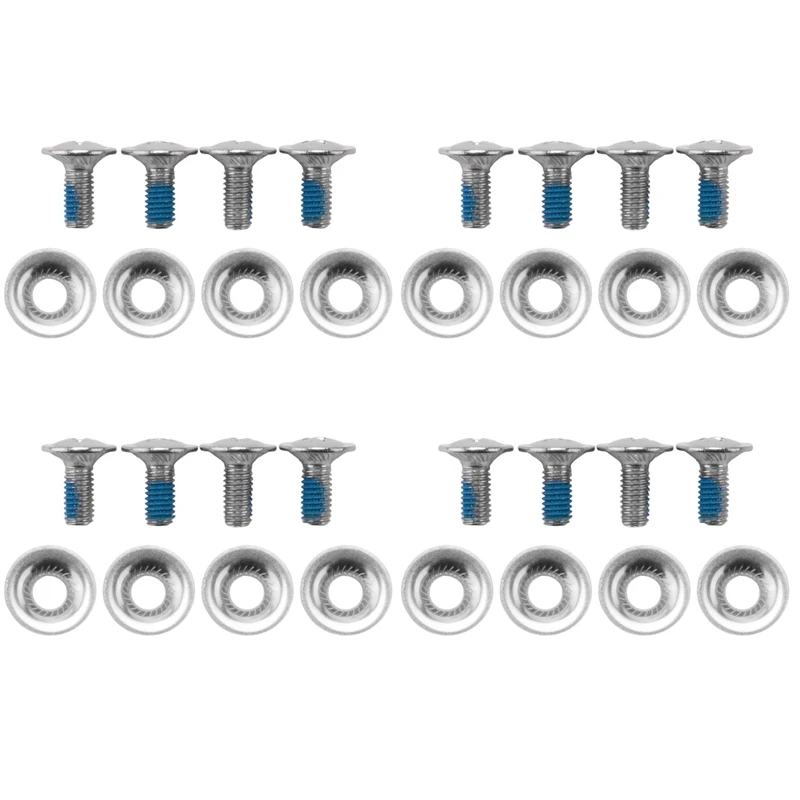 Snowboard Binding Screw Set Include 16 Pieces Snowboard Mounting Screws And 16 Pieces Snowboarding Screw Washers