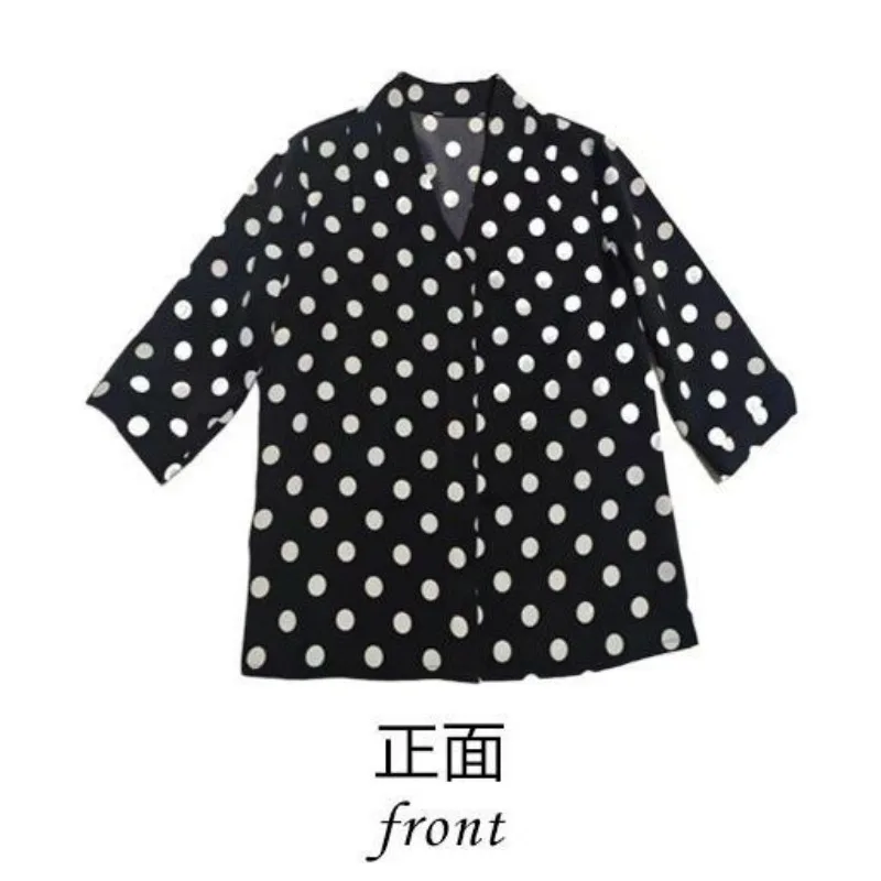 

Women's Floral Print V-Neck Blouse Short 5/4 Sleeve Casual Loose Elegant Top