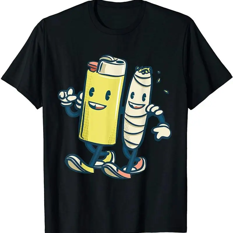 

New Limited Lighter Joint Friends 420 Smoking Weeb Parody T Shirt Made In Usa
