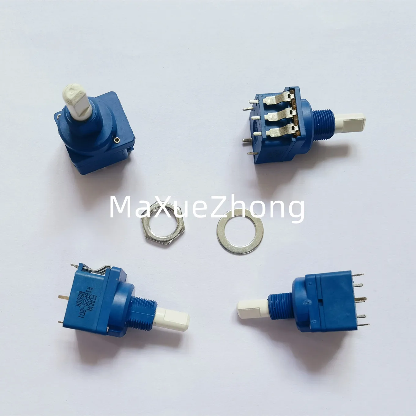 Original New 100% R16P2S-201 B500K B504 Potentiometer With Rotary Switch Wall Hotel Dual Control Dimmer Switch E237403 250VAC10A