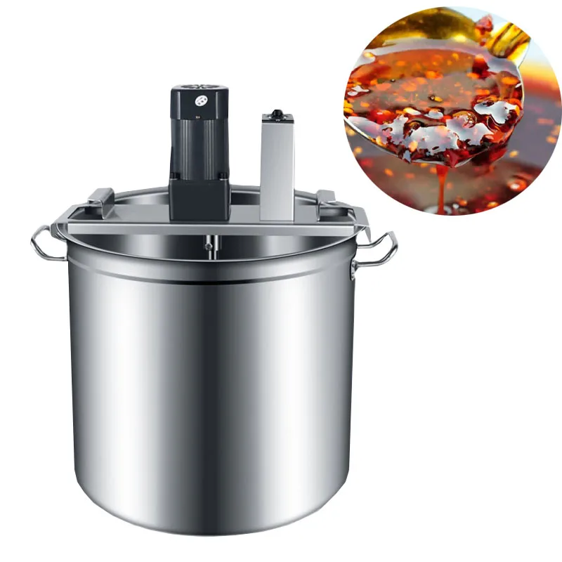 50L Hot Pot Sauce Stir Fry Machine Sauce Soup Electric Heating Cooking Pot With Mixer Paste Jam Boiler Kettle