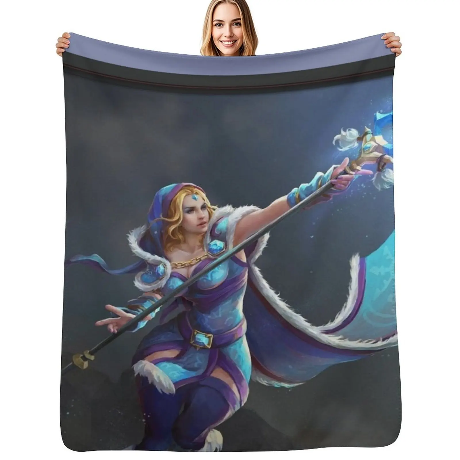 

steam, dota2, Crystal Maiden Throw Blanket Outdoor Soft Blanket for Picnic Beach Camping