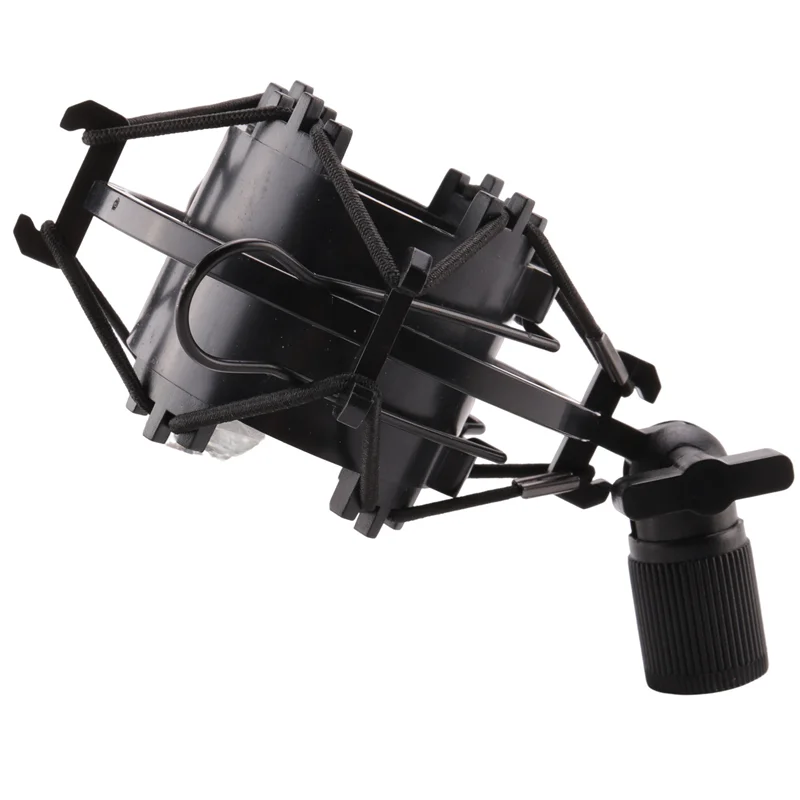 AS95-3X Universal 3KG Bearable Load Mic Microphone Shock Mount Clip Holder Stand Radio Studio Sound Recording Bracket Black