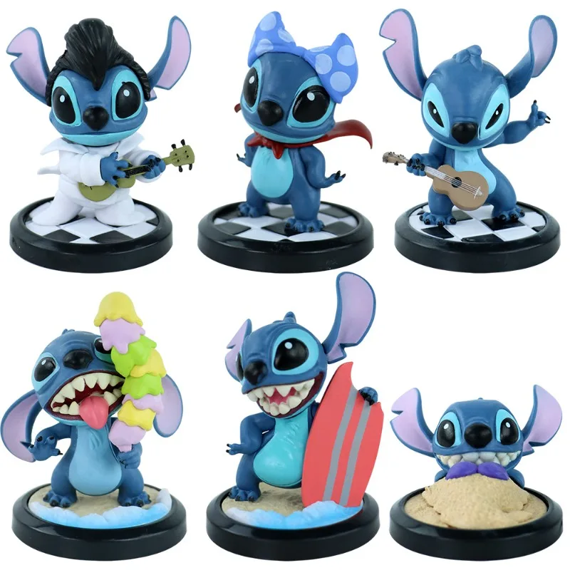 

Аниме Фигурка Лило и Стич Летний Стиль Kawaii Stitch Фигурки Модель Слепая Коробка Игрушки Коллекция Настольные Украшения Подарки Для Детей
