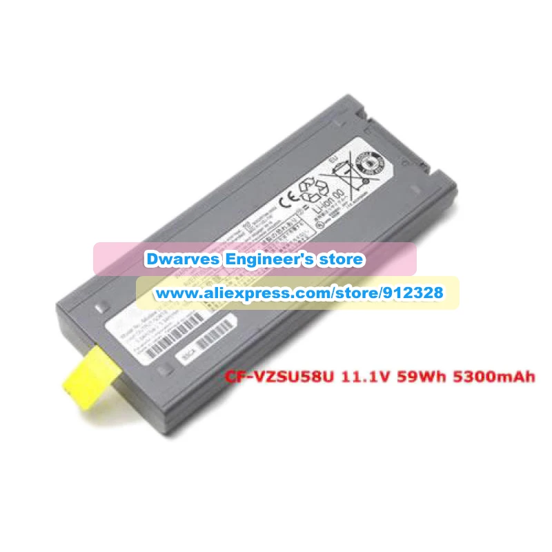 Imagem -02 - Genuine Cf-vzsu58u Bateria Portátil para Panasonic Cf-vzsu48r 11.1v 5600mah 59wh Cf18 Série Cf-19z Cf-19 Mk3 Cf-19rdrahff