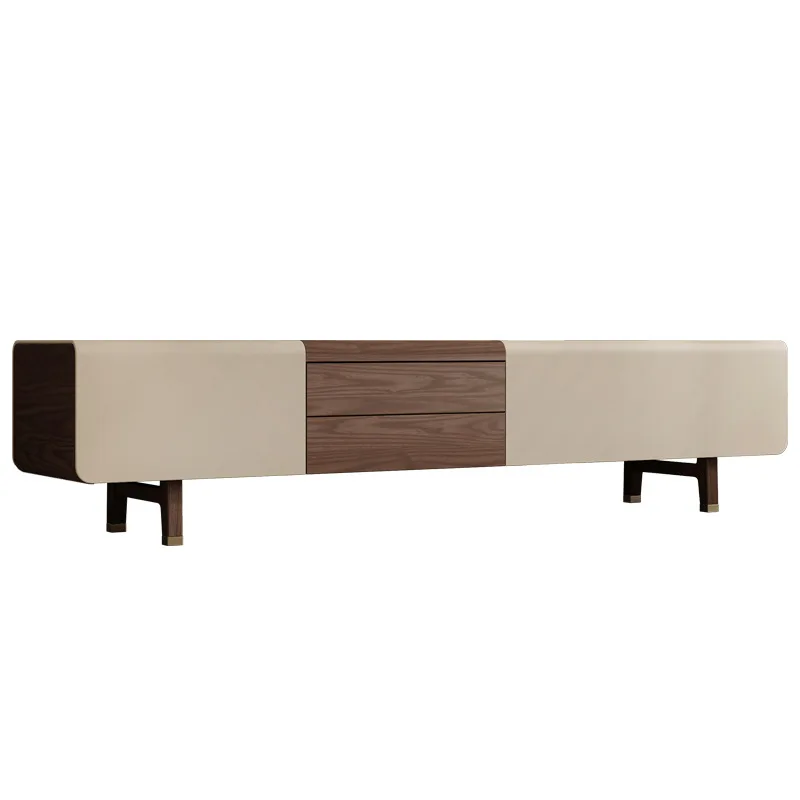 

Wabi Silent Wind Coffee Table TV Cabinet Combination, Solid Wood Painting Household Italian Storage Floor Cabinet