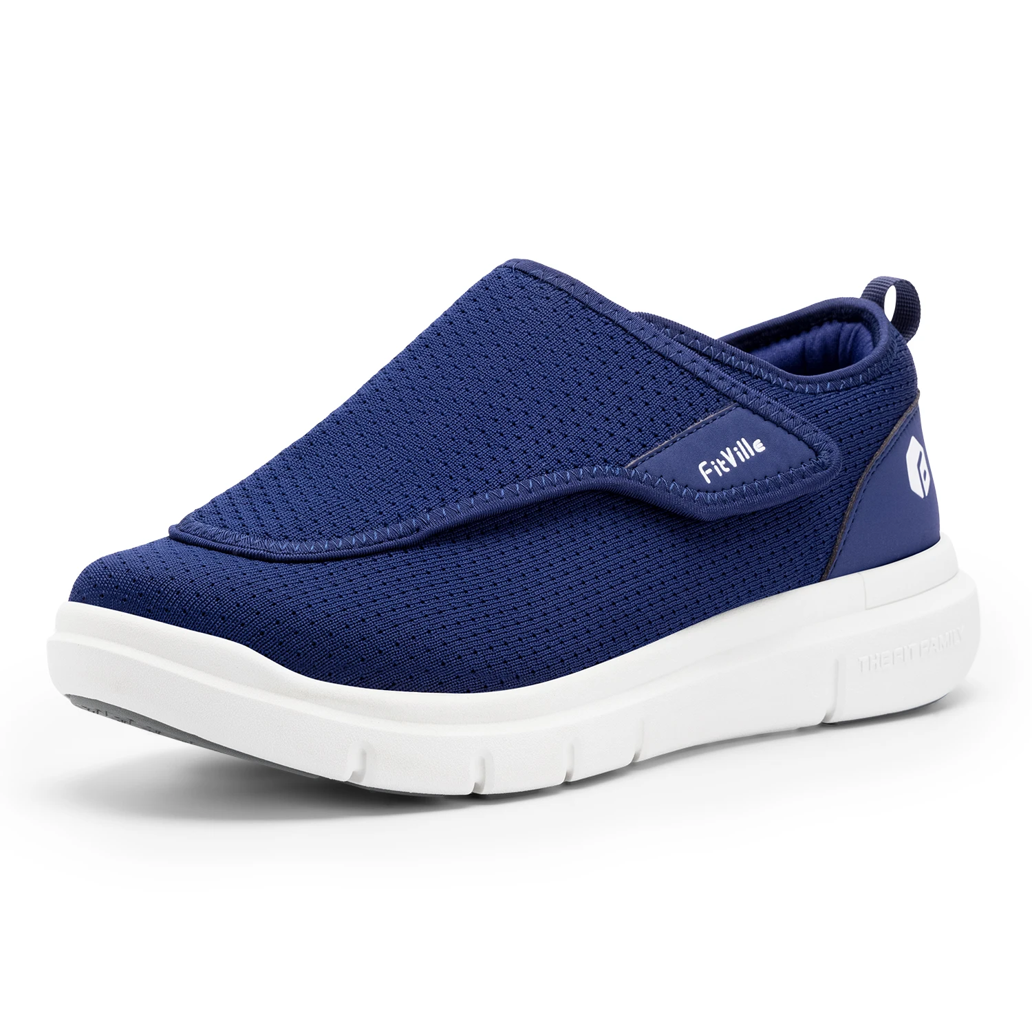 

FitVille Extra Wide 2E Мужская обувь для диабетиков для пожилых людей Ортопедия Опухшие ноги Регулируемая прогулочная обувь Облегчение боли в ногах пожилых людей