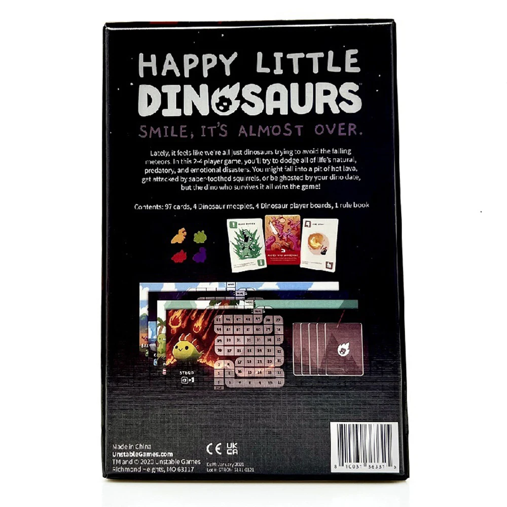 Happy Little Dinosaurs Board Game Basic Expansion Edition Reunion Camping Theme Party Game Interactive Playing Card Toy Kid Gift