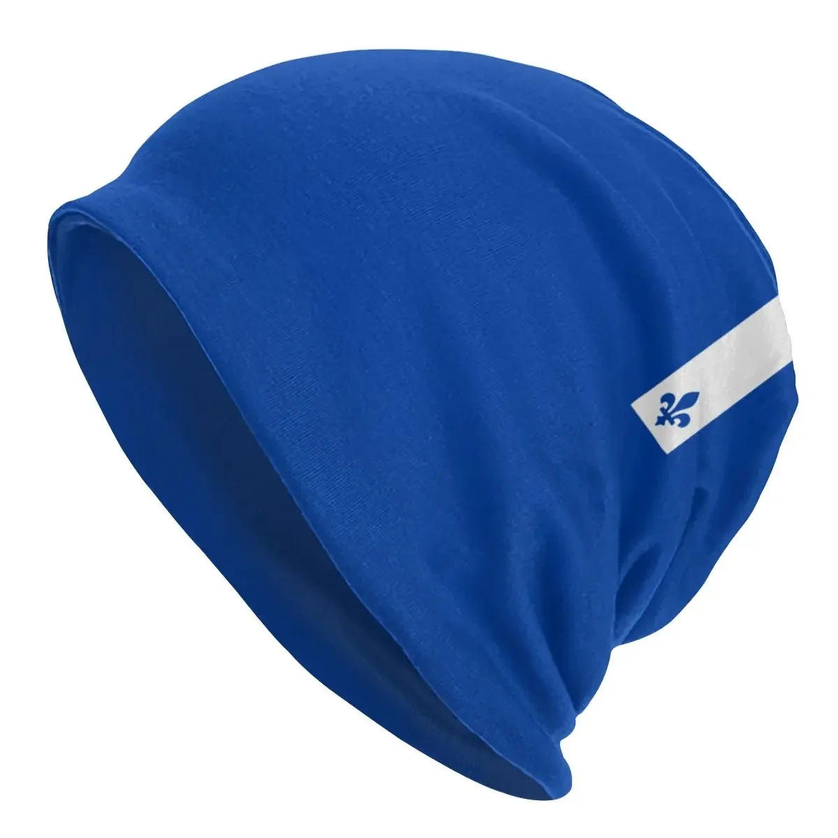 Flag Of Quebec Fleur De Lys Bonnet Hats Fleur De Lis Lily Knitting Hats Hip Hop Skullies Beanies Hats Men's Warm Dual-use Cap