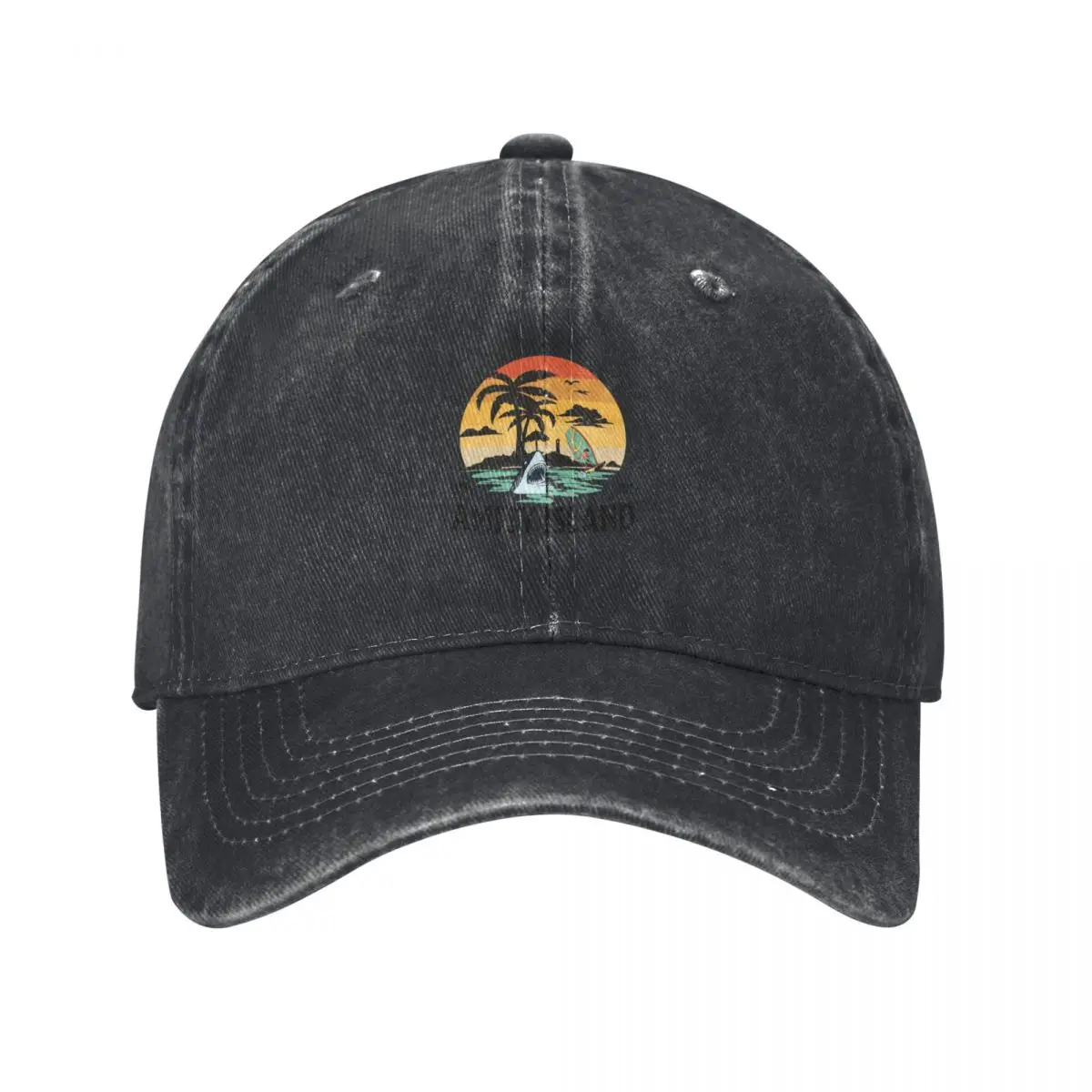 Jaws Fan Art - Amity Island vacation Baseball Cap Sunhat Hat Beach Rave tea Hat Men's Baseball Women's