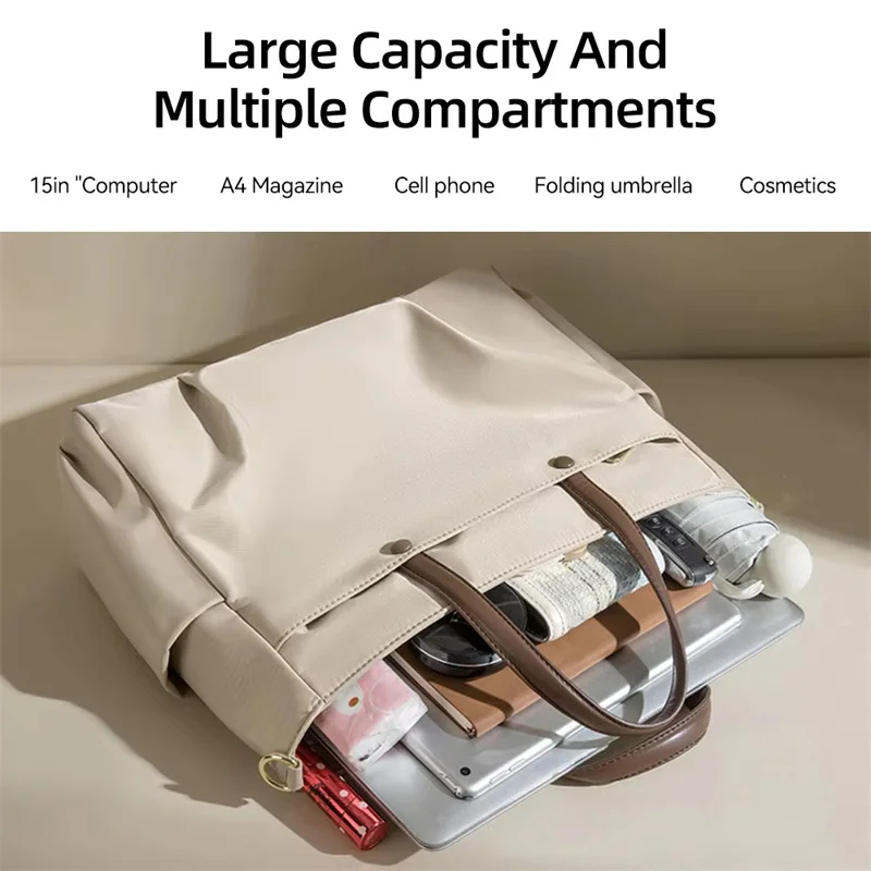 High-capacity Briefcase Ladies Work Bags for Woman Laptop Sleeve Tote Bag 14 15 15.6 16 16.5 Inch Suit for Macbok Lenovo Dell HP
