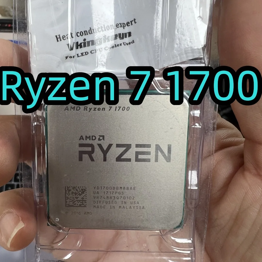 

AMD Ryzen 7 1700 R7 1700 3.0 GHz Used Eight-Core Sixteen-Thread CPU 65W YD1700BBM88AE Socket AM4