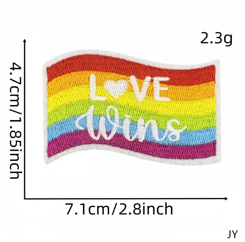10 قطعة شارات ملونة قوس قزح بقع مطرزة الحديد الملابس قبعة حقيبة الأحذية إصلاح المواد الهاتف هدية صندوق ديكور DIY التبعي
