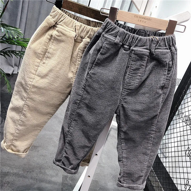 

Spring Autumn Child Corduroy Pants Boys And Girls Korean Baby Pants Children New Style Simple Fashion Versatile Trousers 90-130