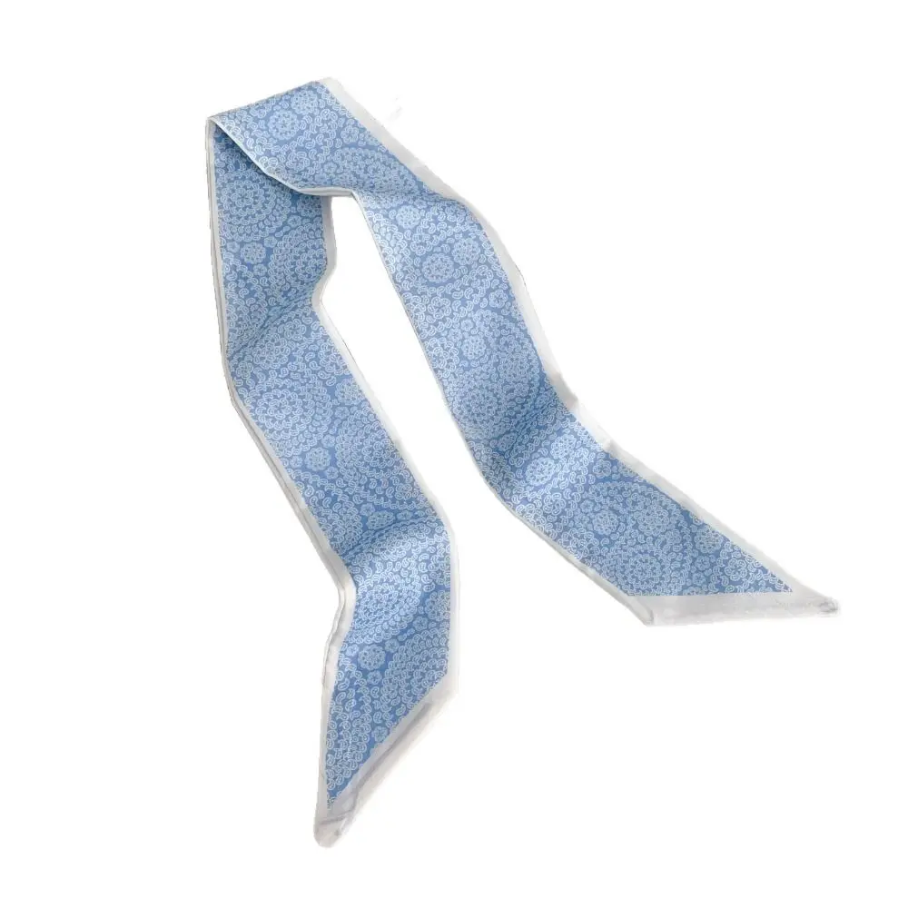 

Narrow Long Paisley Patterned Silk Scarf Silk Material Satin Geometric Floral Scarf High-end Feel Versatile Neck Strap Neckwear