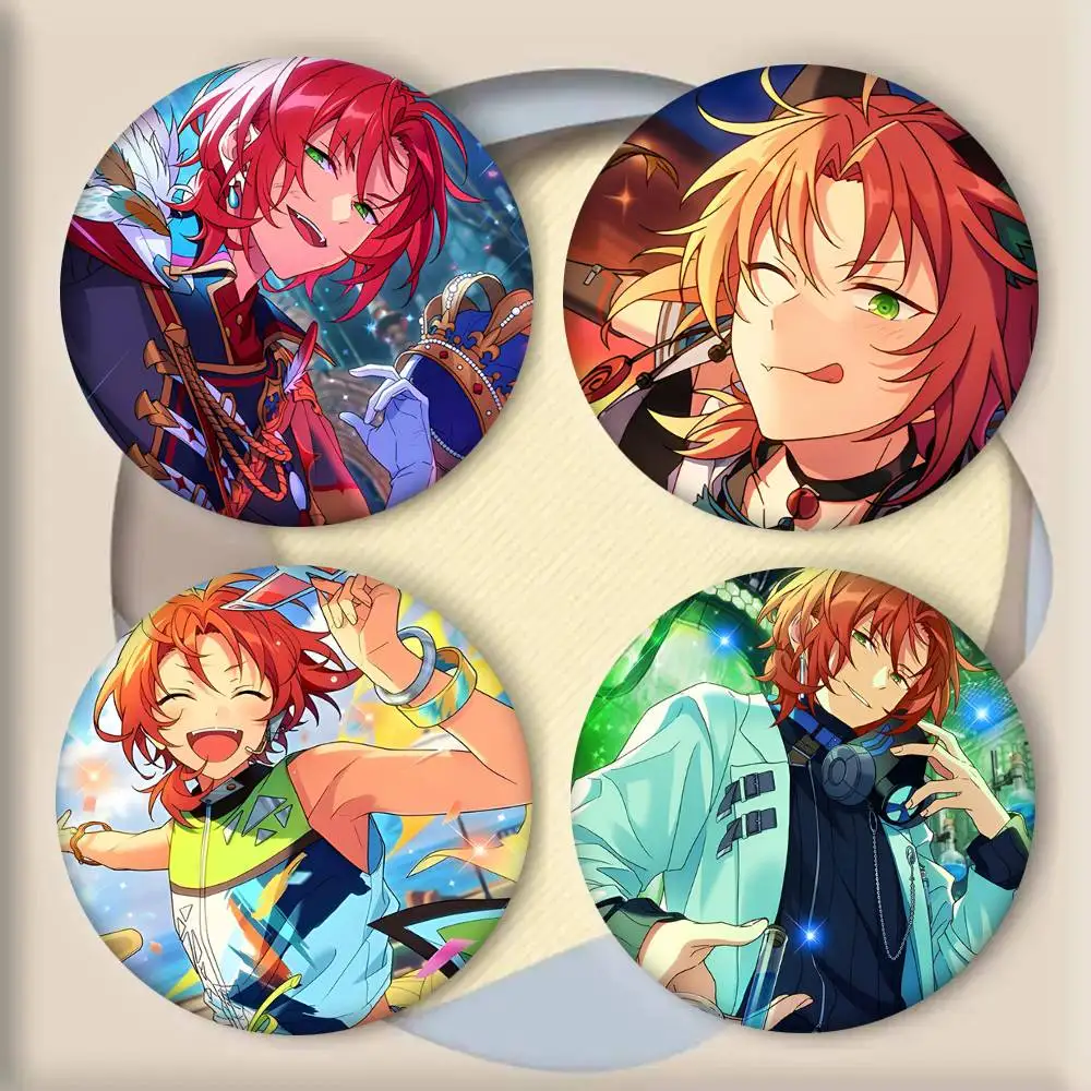 

Music Game Ensemble Stars Tsukinaga Leo Round Badge Creative Brooch Clothing Backpack Accessories Lapel Pin