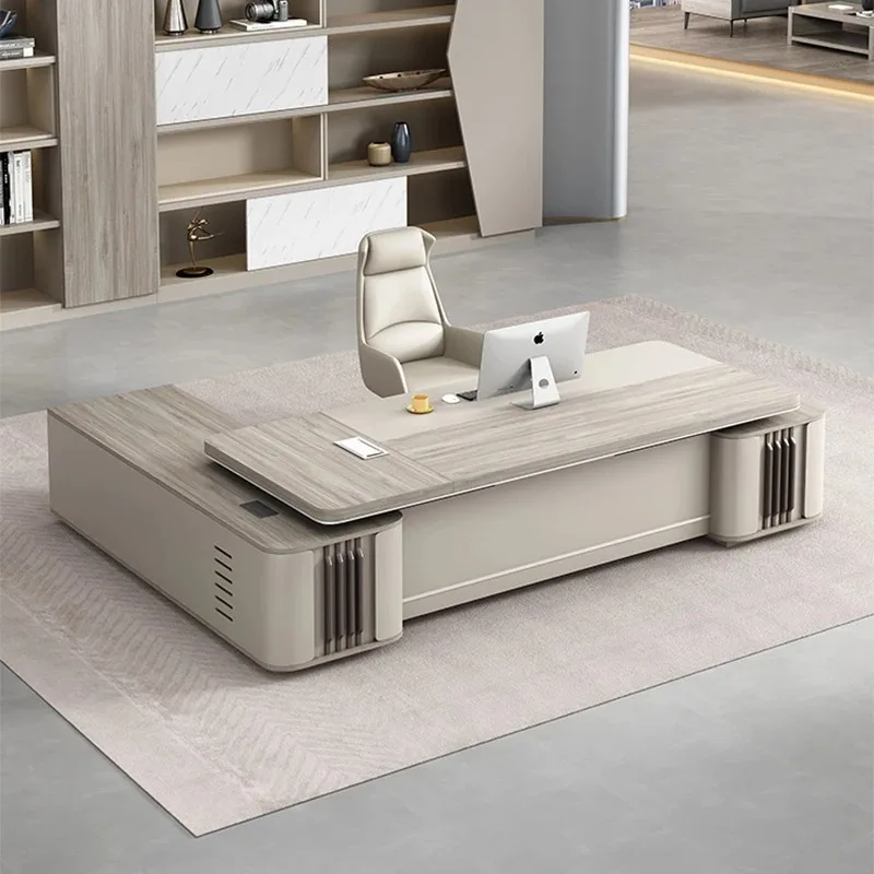 

Conference Table Desk with Storage L Shape Furniture Offices with Drawer Manager Executive Asthetic Organizer Workbench Stand