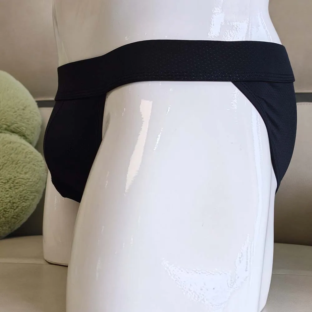 

Men Mesh High Fork Briefs Sexy Accessories Hot Underwear Ice Silk Bikini Hollow U Convex Very Hot Lingerie Solid Men's Panties