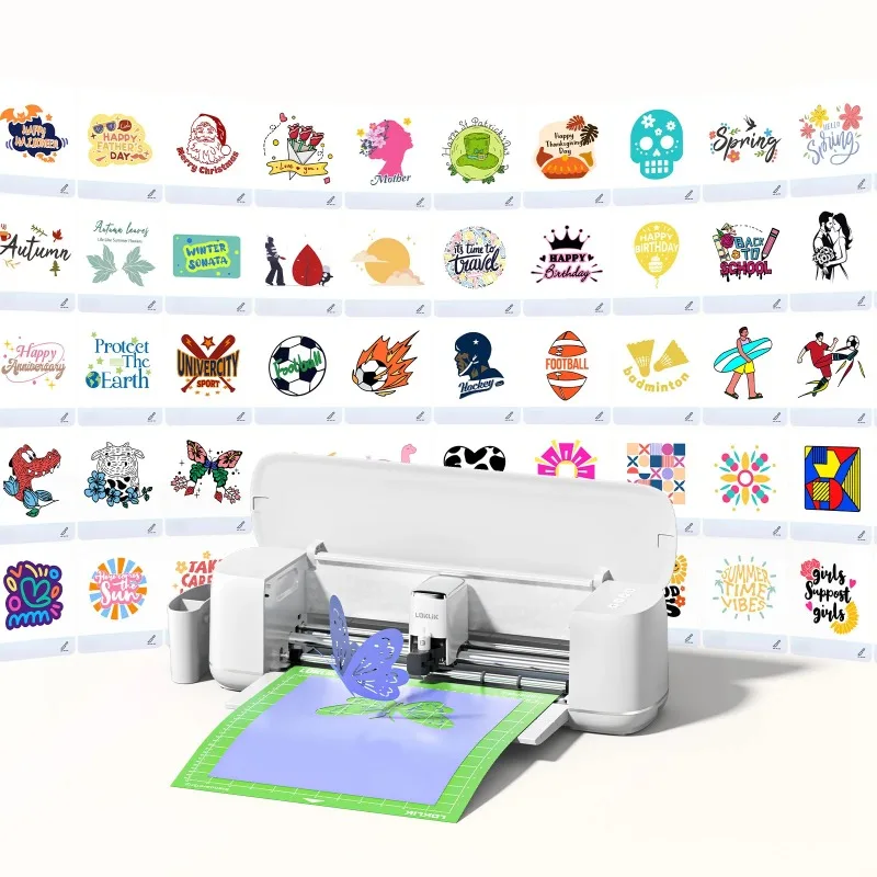 LOKLiK Vinyl Cutter Machine for all Crafts Create Customized Cards Smart Cutting Machine Compatible with iOS Android Windows