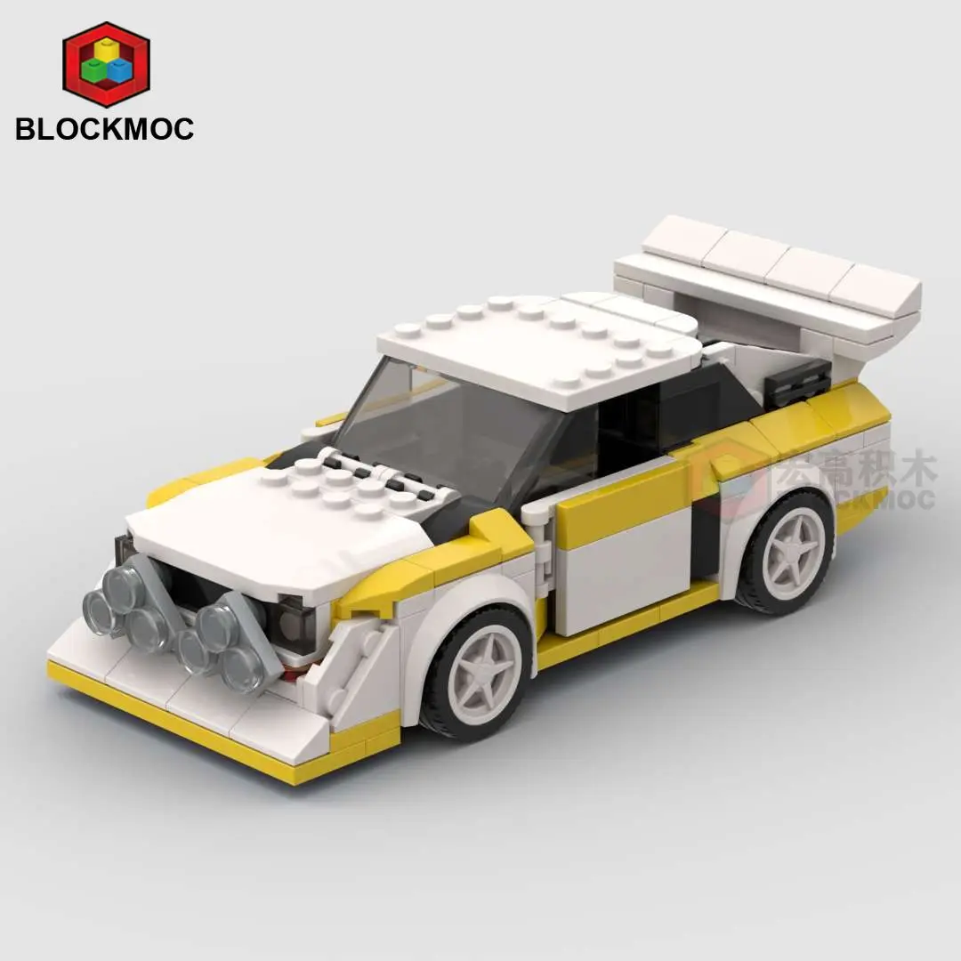 MOC Brick Quattro S1 Blocks  Racing Sports Car Vehicle Speed Champion Racer Building Blocks Technology Cars Garage Toy For Boys