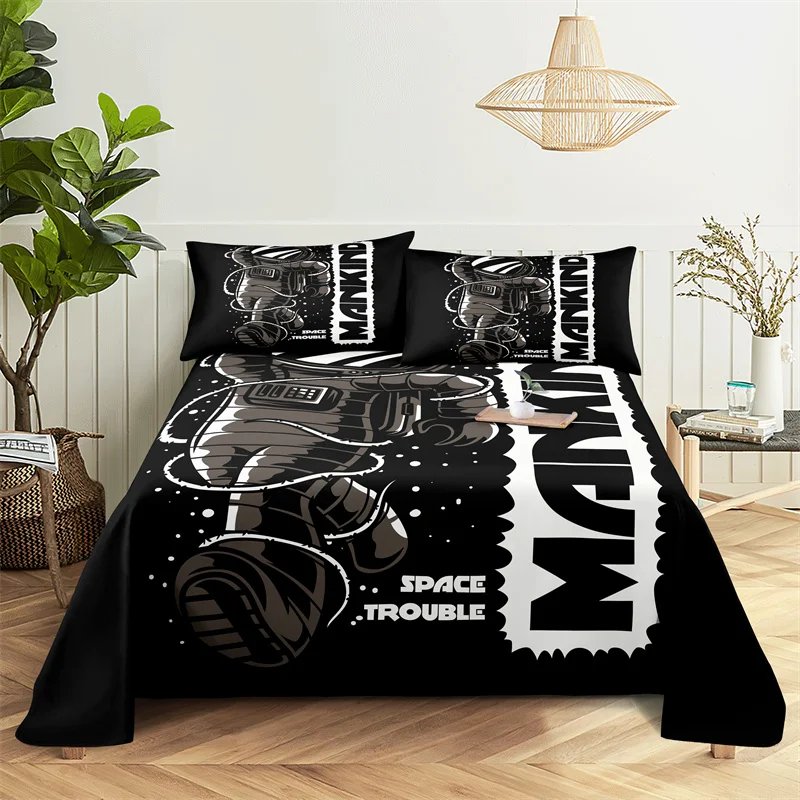 

Space Bed Sheet Set Bedding Set Bed Flat Sheet Sporting Style Boy Girl Bedsheet Bedding King Bed Sheets and Pillowcases