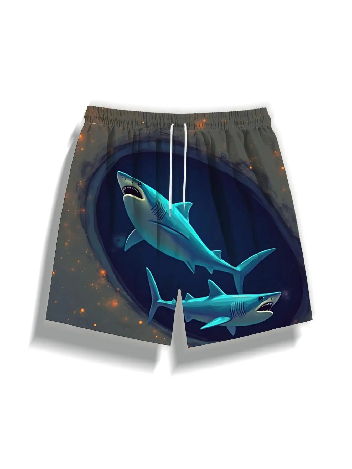 1pcs Men's Short swim trunks2026 Summer 3D Printed Short sleeve Breathable Quick drying Polyester sport Man pants running