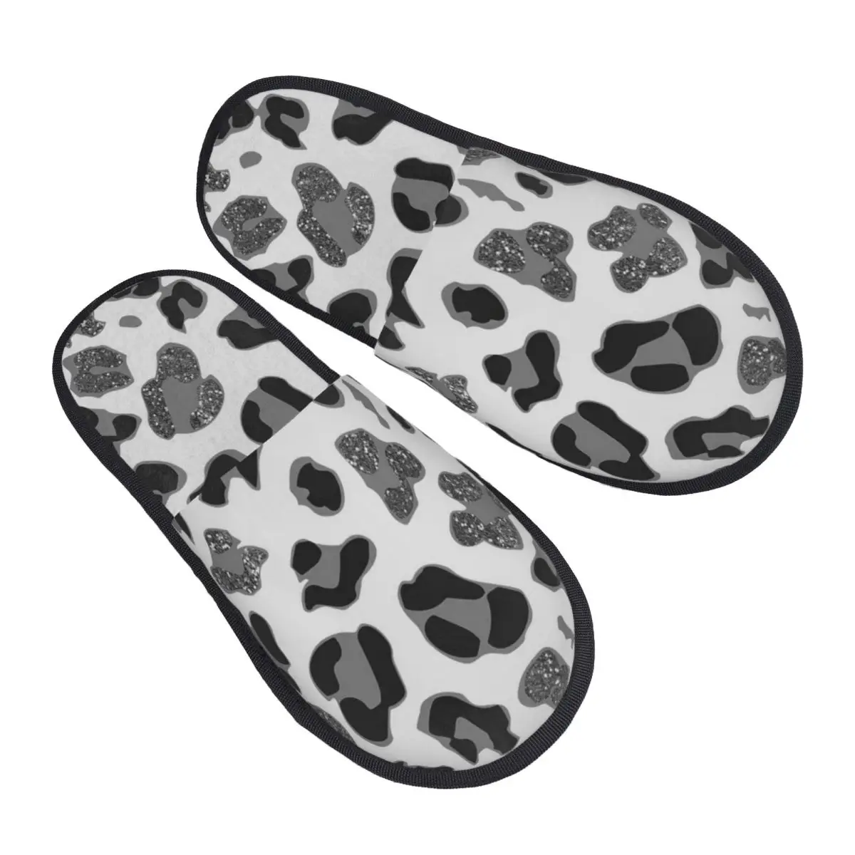

Женские домашние тапочки с леопардовым принтом на заказ, уютные теплые пушистые тапочки из пены с эффектом памяти, домашняя уличная обувь