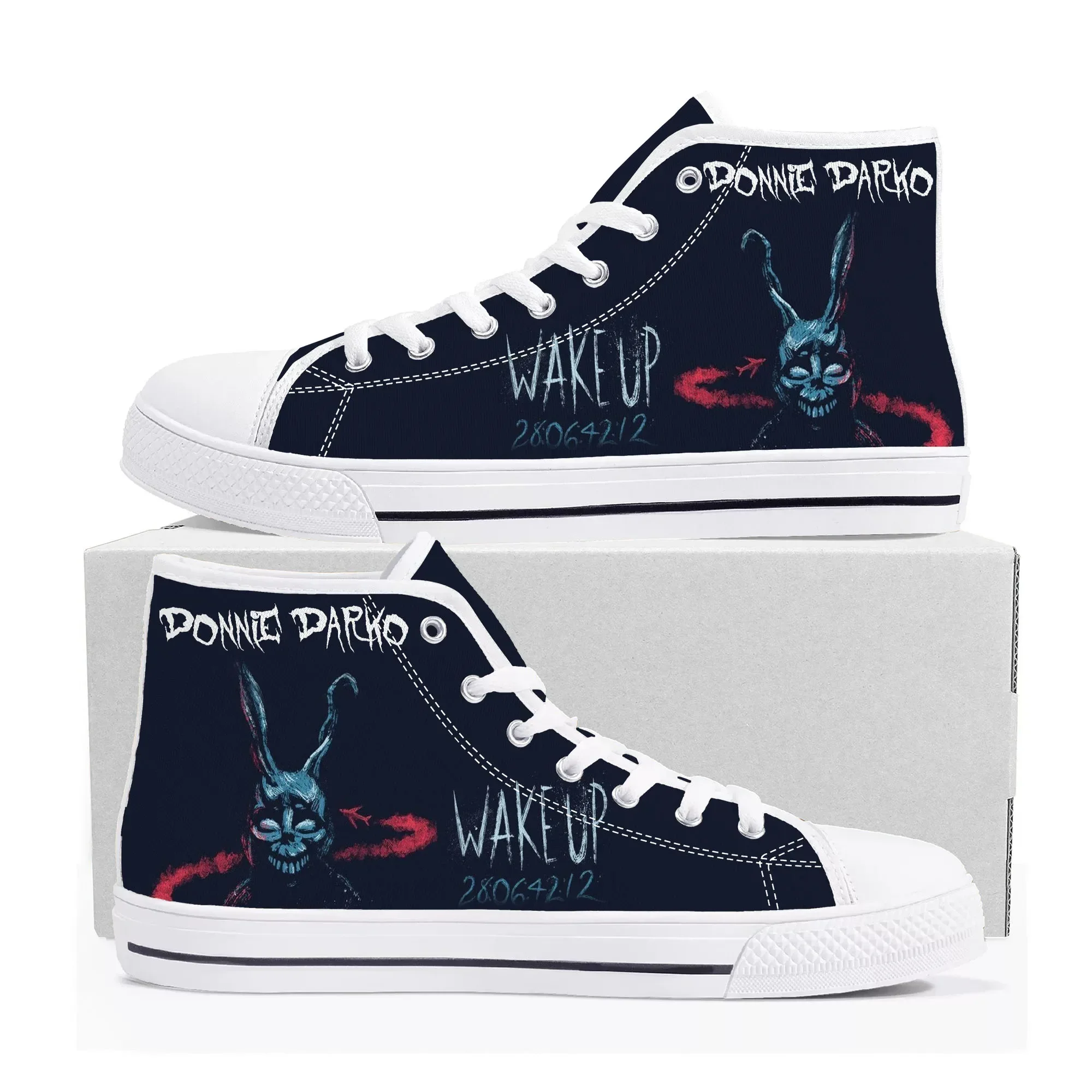 Donnie Darko High Top Sneakers Mens Womens Teenager Canvas High Quality Sneaker Casual Custom Made Shoes Customize DIY Shoe